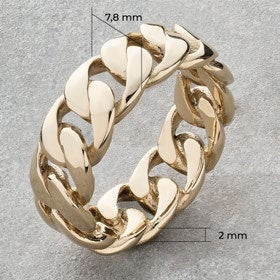 Anillo Cubano en Oro Laminado - imagen 2