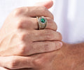 Anillo Panal en Oro Laminado - imagen 1