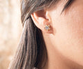 Aretes Flori Plata Oro - imagen 1
