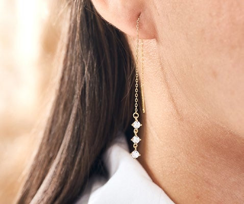 Aretes Kiara Plata Oro - imagen 1