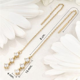 Aretes Kiara Plata Oro - imagen 2