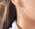 Aretes Luna Plata Oro - imagen 1