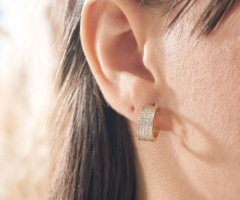 Aretes Olimpia Plata Oro - imagen 1