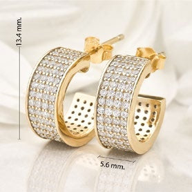 Aretes Olimpia Plata Oro - imagen 2