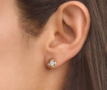 Aretes Topi Plata Oro - imagen 1