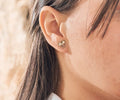 Aretes Trébol Plata Oro - imagen 1