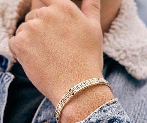 Brazalete Calado en Oro Laminado - imagen 1