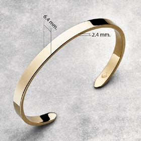Brazalete Liso en Oro Laminado - imagen 2