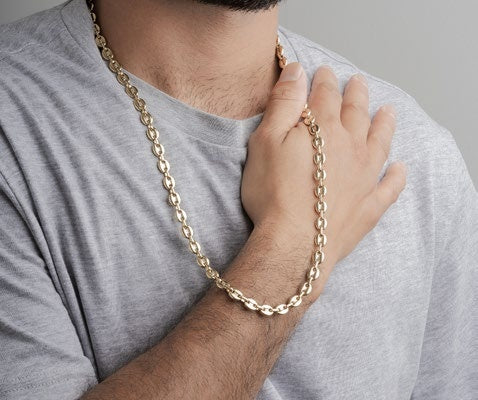 Cadena Ancla en Oro Laminado - imagen 2
