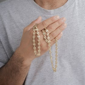 Cadena Ancla en Oro Laminado - imagen 3