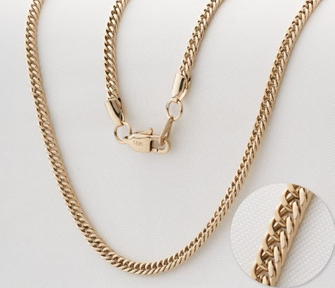 Cadena Barbada en Oro Laminado - imagen 1