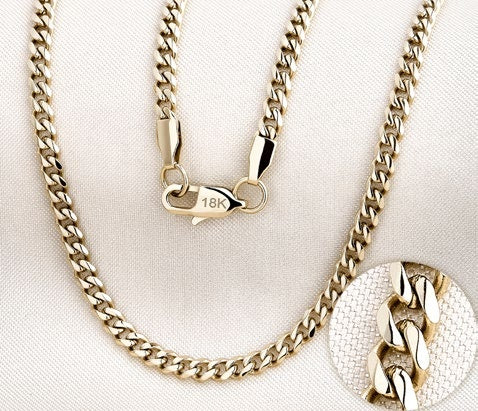 Cadena Cubana en Oro Laminado - imagen 1
