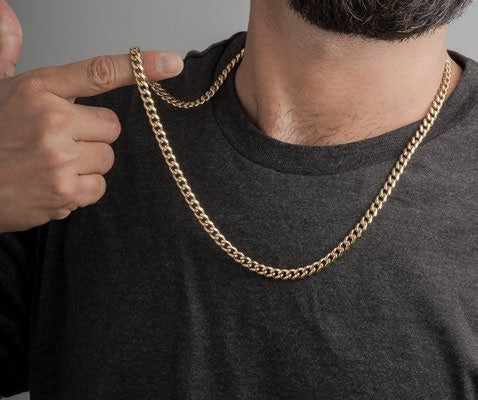 Cadena Cubana en Oro Laminado - imagen 2