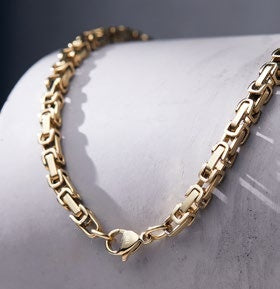 Cadena Rústica en Oro Laminado - imagen 4