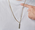 Dije Barra Pirámides en Oro Laminado - imagen 1