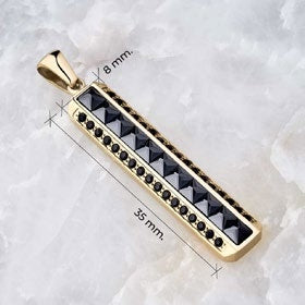 Dije Barra Pirámides en Oro Laminado - imagen 2