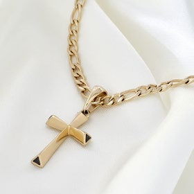 Dije Cruz Deluxe en Oro Laminado - imagen 2
