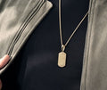Dije Placa Griega en Oro Laminado - imagen 1