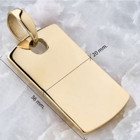 Dije Placa en Oro Laminado - imagen 2