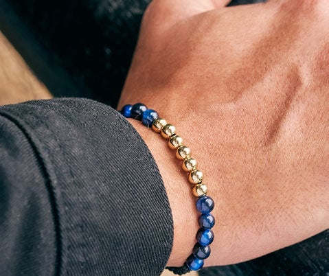 Pulsera Balines Centrales en Oro Laminado - imagen 1
