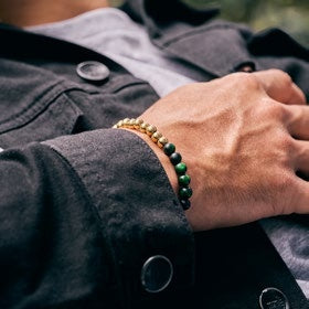 Pulsera Balines Laterales en Oro Laminado - imagen 2