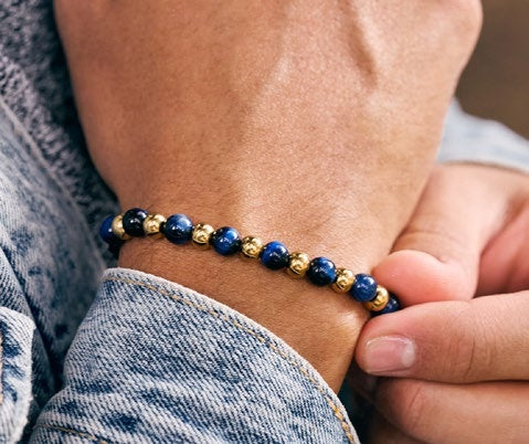 Pulsera Intercalada en Oro Laminado - imagen 1