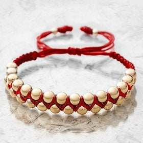 Pulsera Trenzada en Oro Laminado - imagen 2