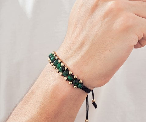 Pulsera Tres Líneas en Oro Laminado - imagen 1