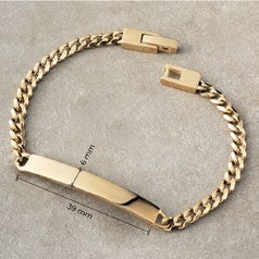 Pulso Cubano en Oro Laminado - imagen 2