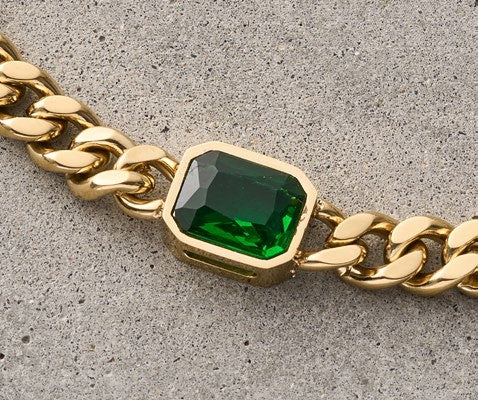 Pulso Jade en Oro Laminado - imagen 1